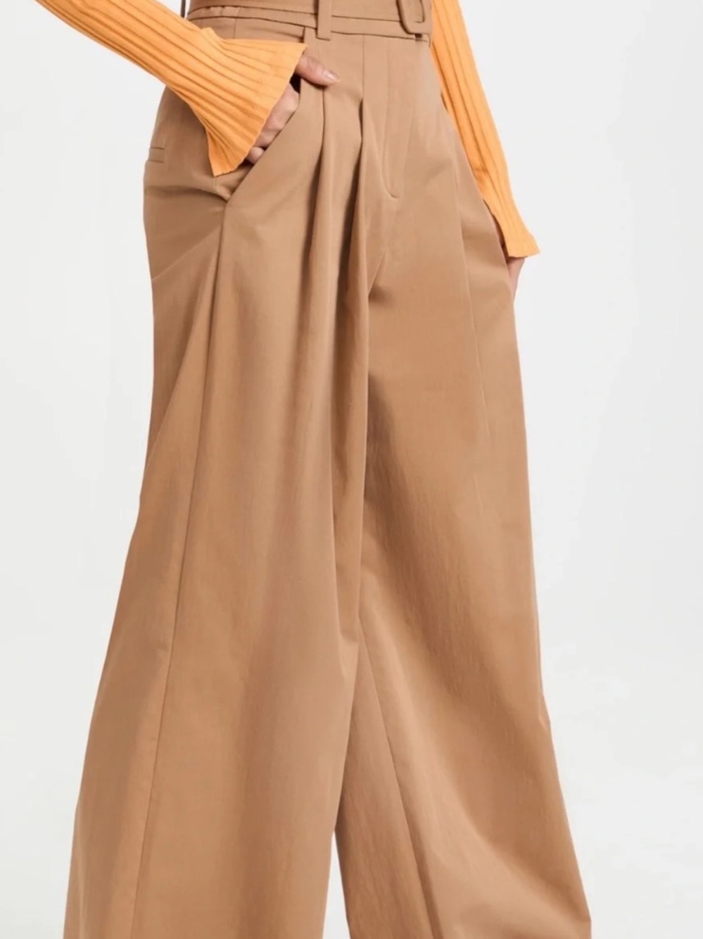 Veronica Beatd Wide Leg Trousers with Belted Waist Sz:2
